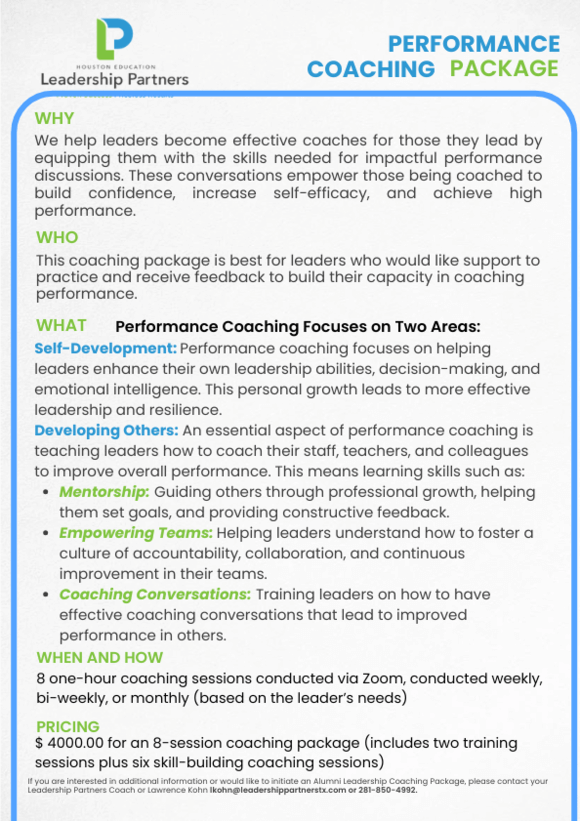 Performance Coaching Package